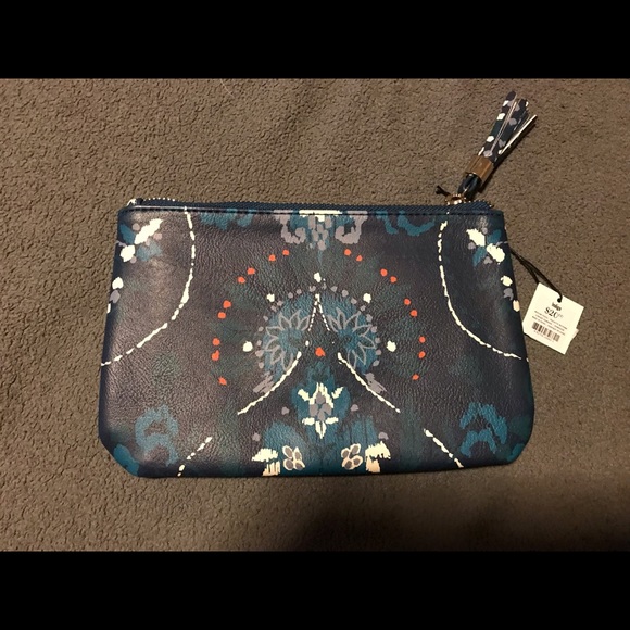 NWT Small case/clutch. Blue and beaded accents. - Picture 3 of 4